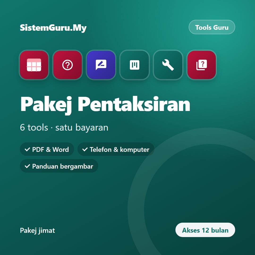Pakej Pentaksiran (6 tools)
