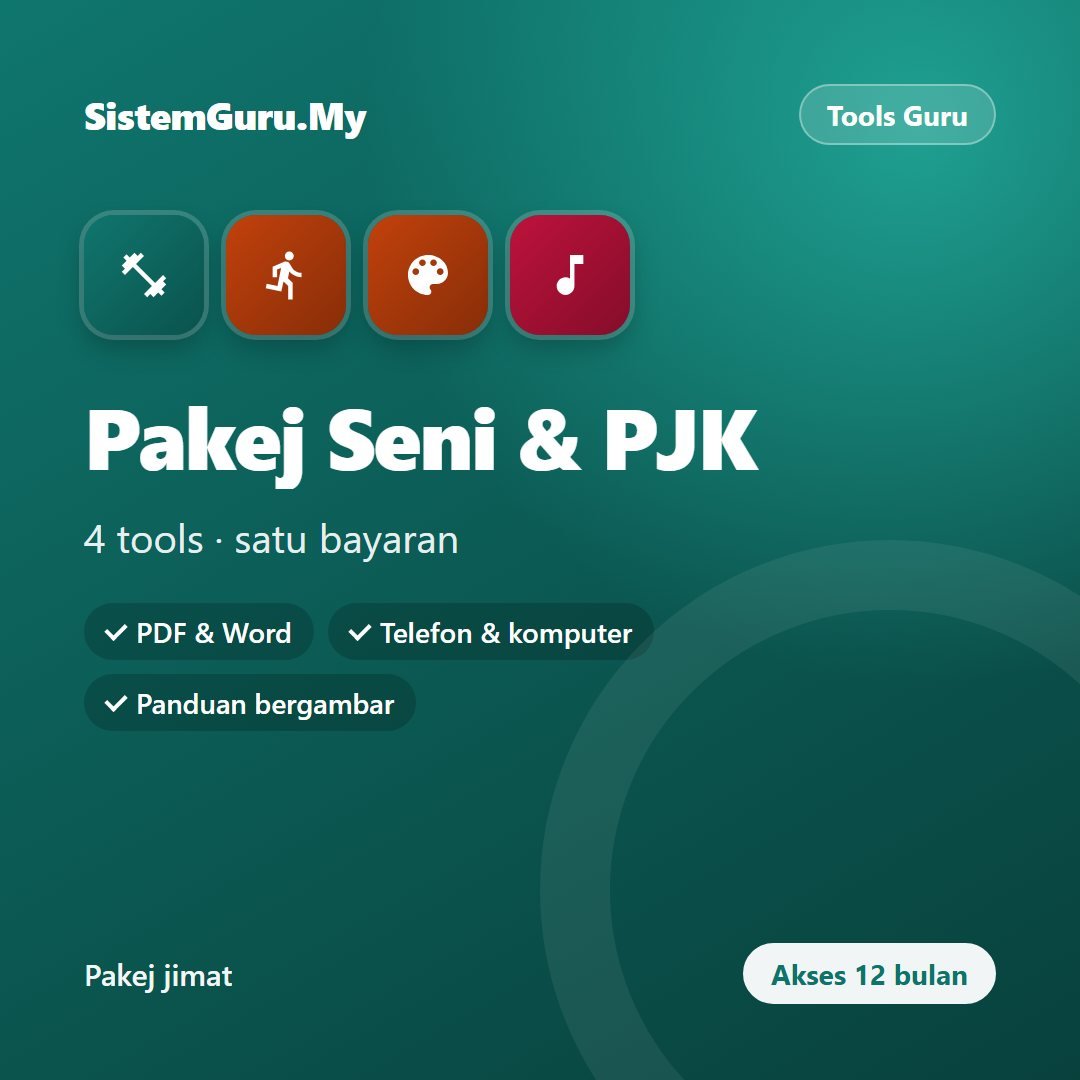 Pakej Seni & PJK (4 tools)
