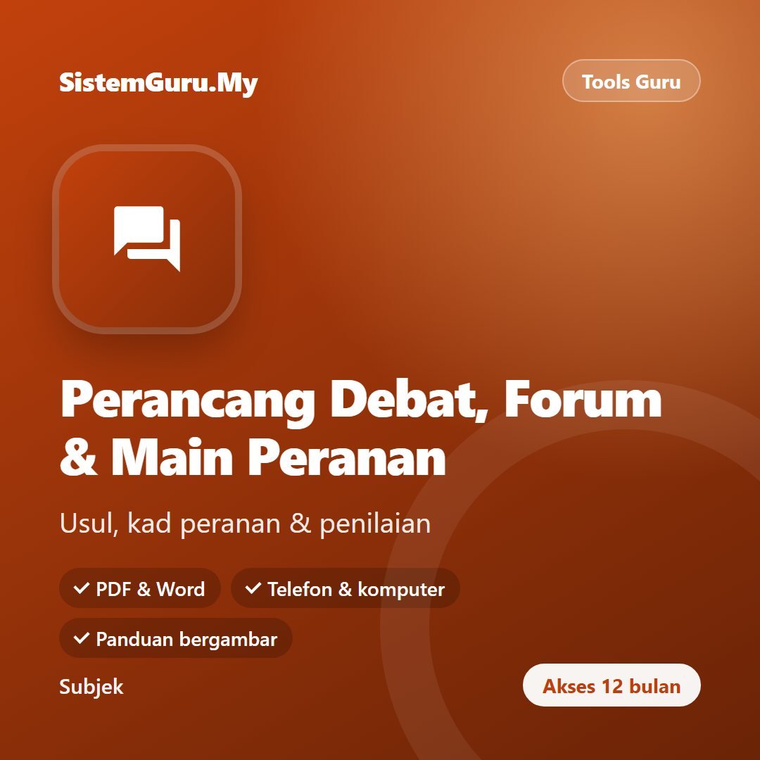 Perancang Debat, Forum & Main Peranan