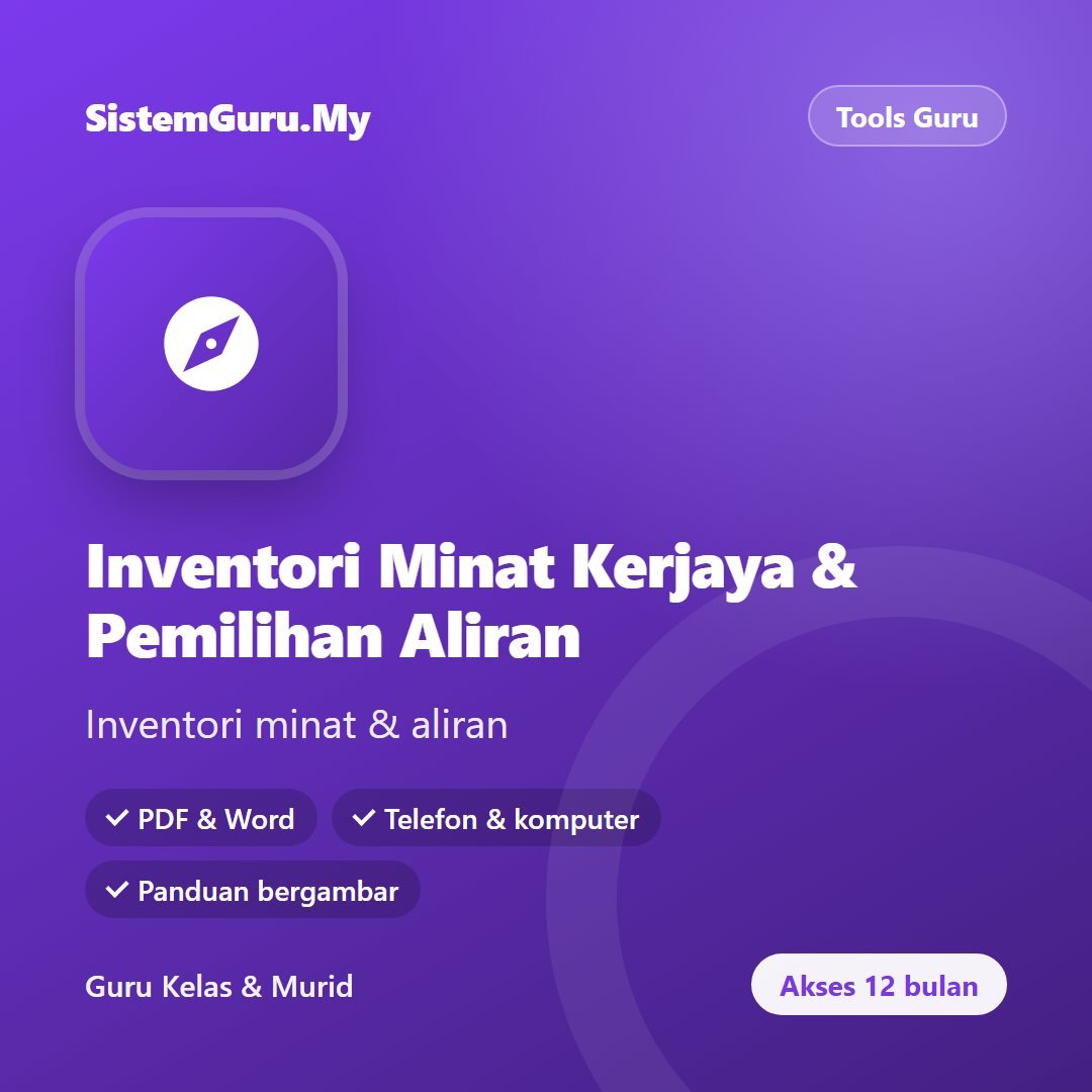 Inventori Minat Kerjaya & Pemilihan Aliran