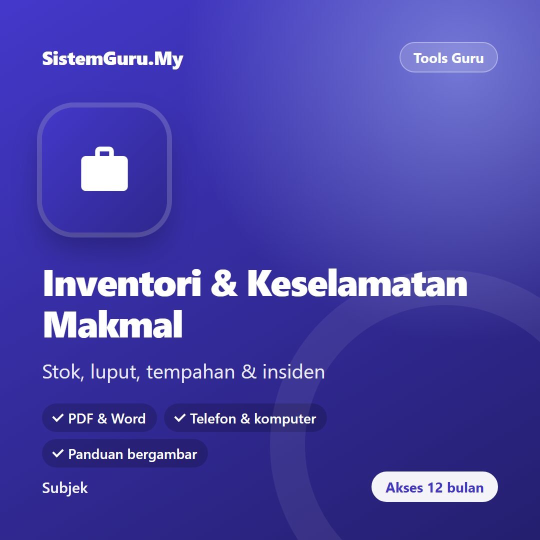 Inventori & Keselamatan Makmal