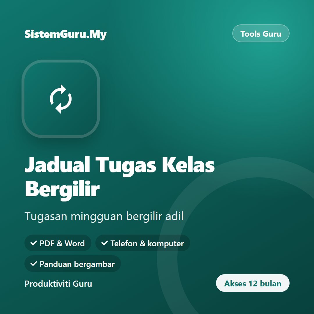Jadual Tugas Kelas Bergilir