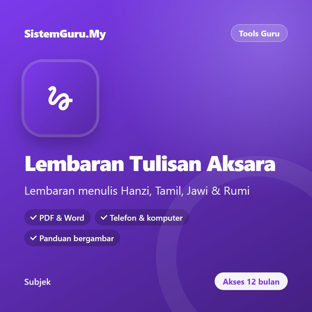Lembaran Tulisan Aksara