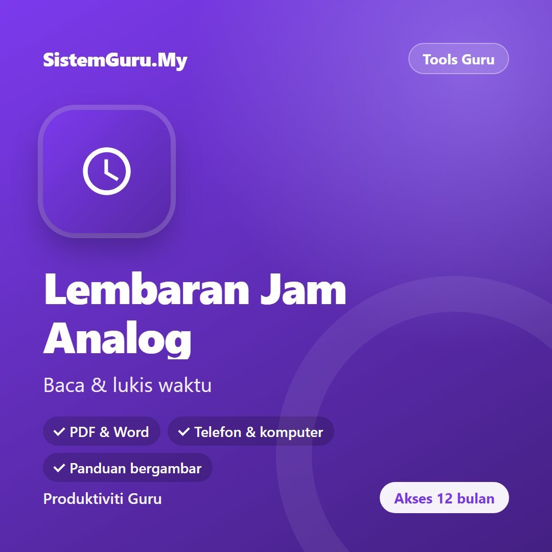 Lembaran Jam Analog