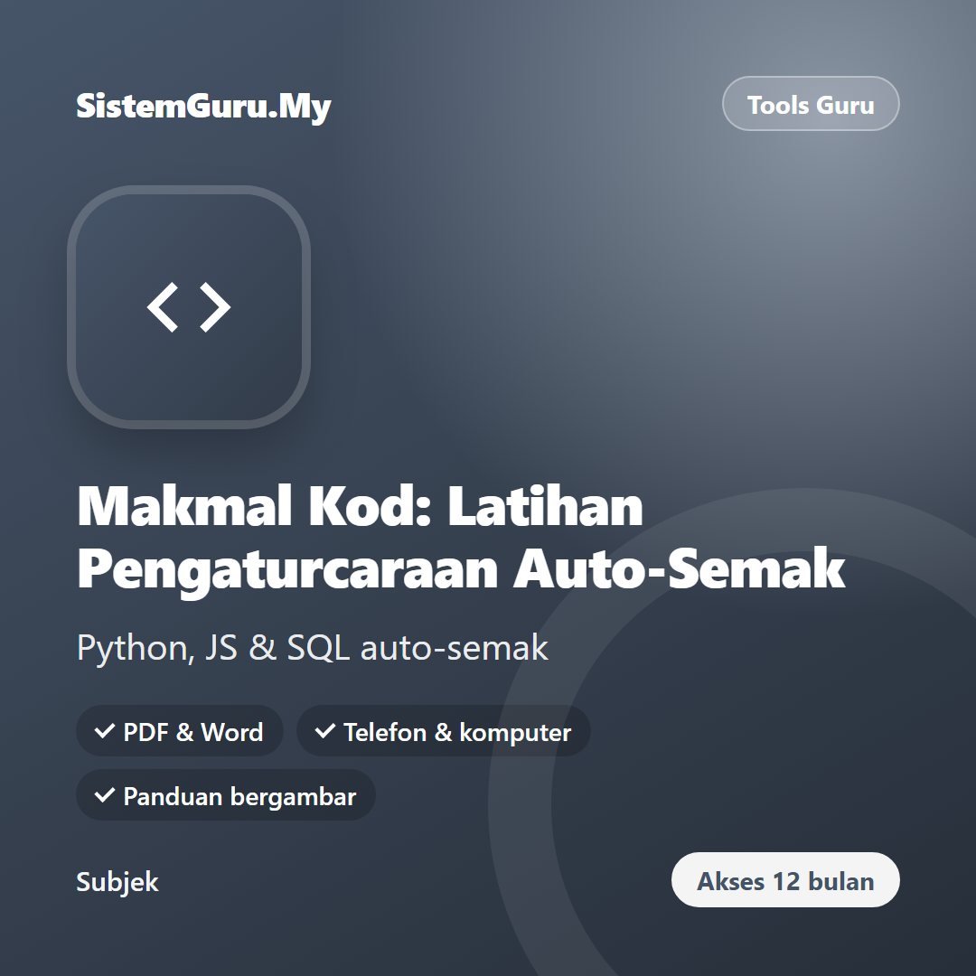 Makmal Kod: Latihan Pengaturcaraan Auto-Semak