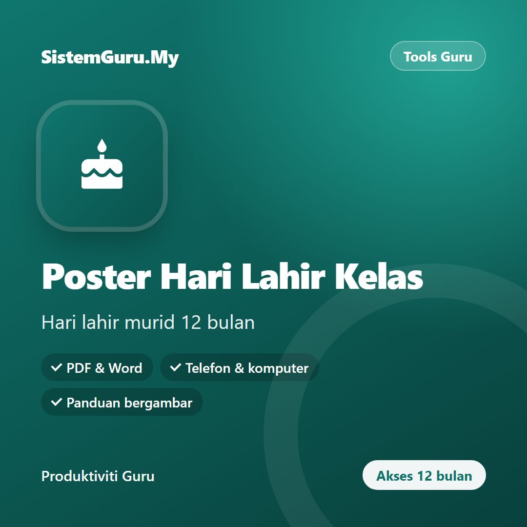 Poster Hari Lahir Kelas