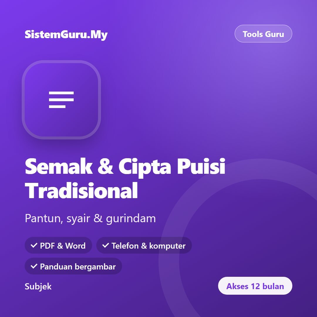 Semak & Cipta Puisi Tradisional