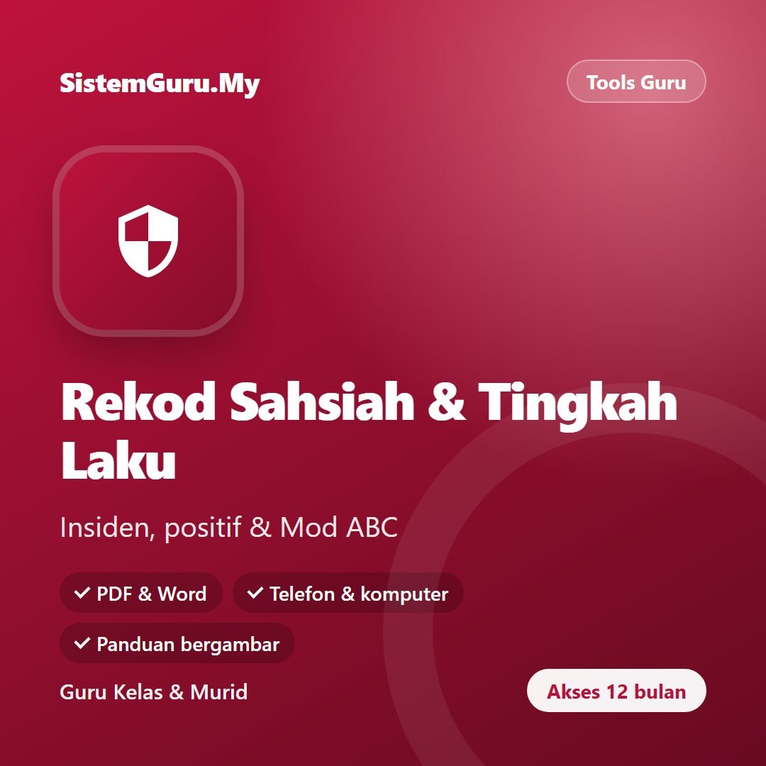 Rekod Sahsiah & Tingkah Laku