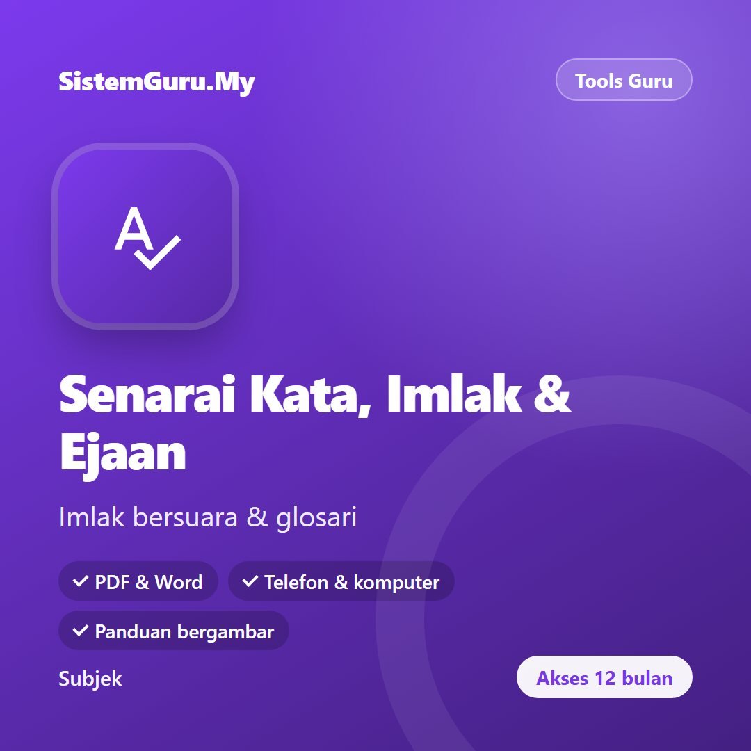 Senarai Kata, Imlak & Ejaan