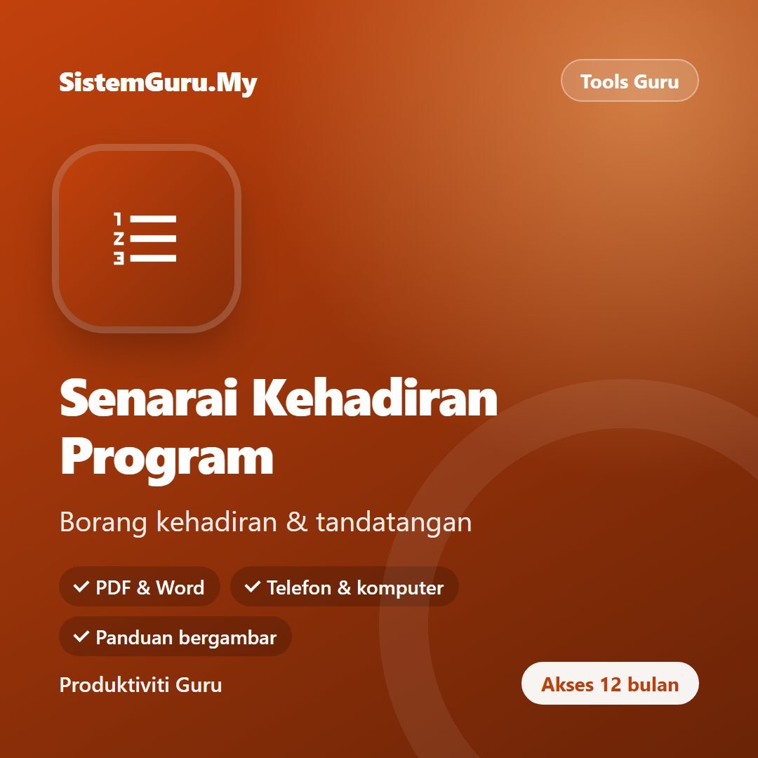 Senarai Kehadiran Program
