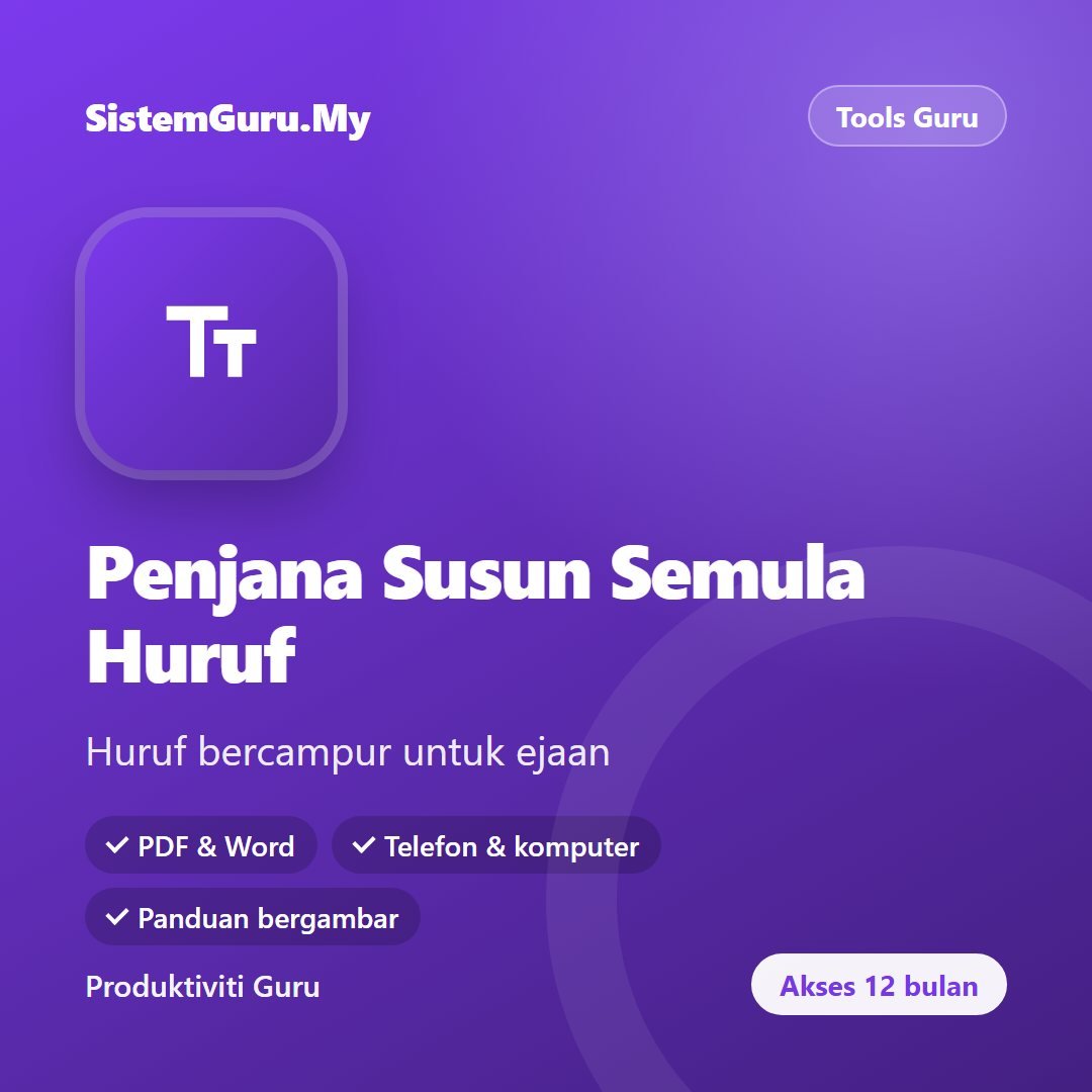 Penjana Susun Semula Huruf