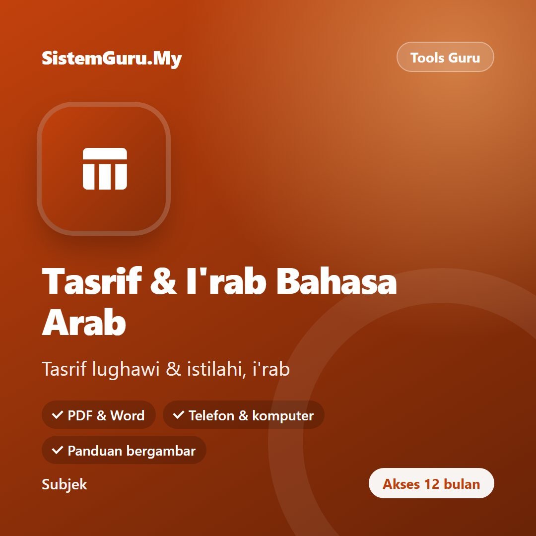Tasrif & I'rab Bahasa Arab