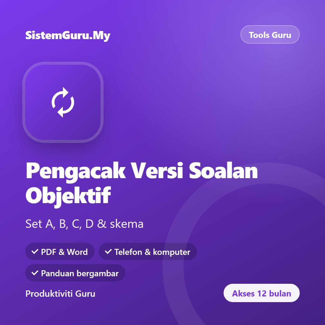 Pengacak Versi Soalan Objektif