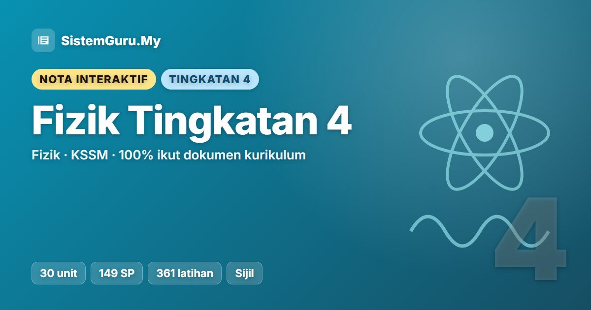 Nota Interaktif Fizik Tingkatan 4