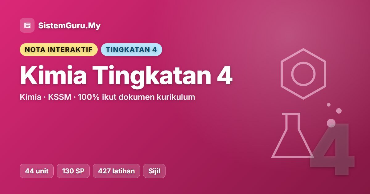 Nota Interaktif Kimia Tingkatan 4