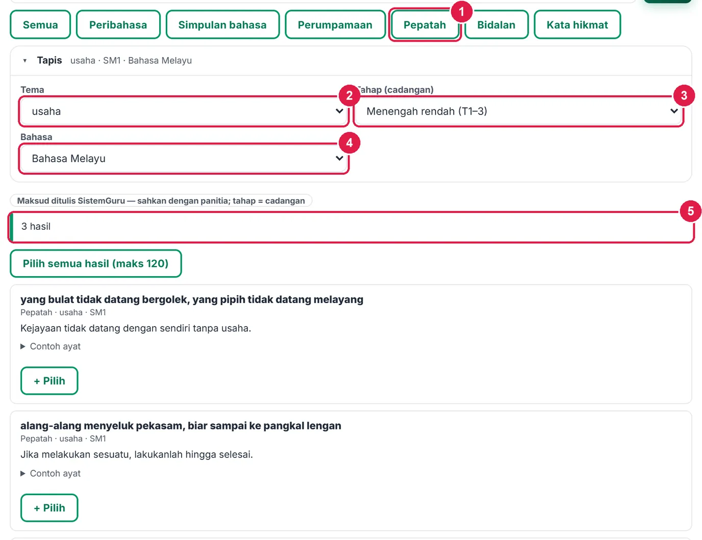 Bank Peribahasa & Ungkapan — gambar 4
