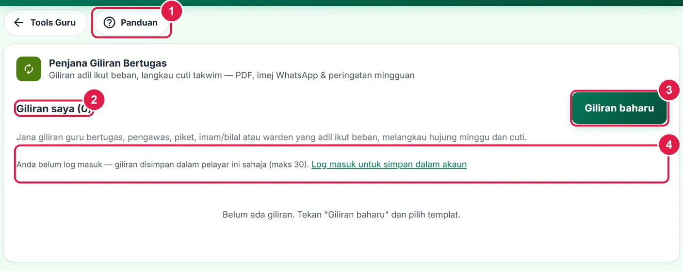 Penjana Giliran Bertugas — gambar 2