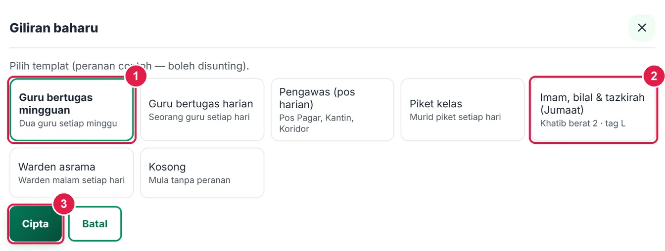 Penjana Giliran Bertugas — gambar 3