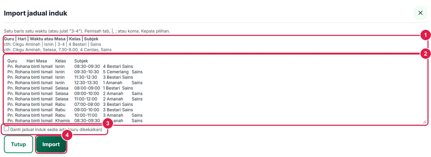 Jadual Relief Harian — gambar 3