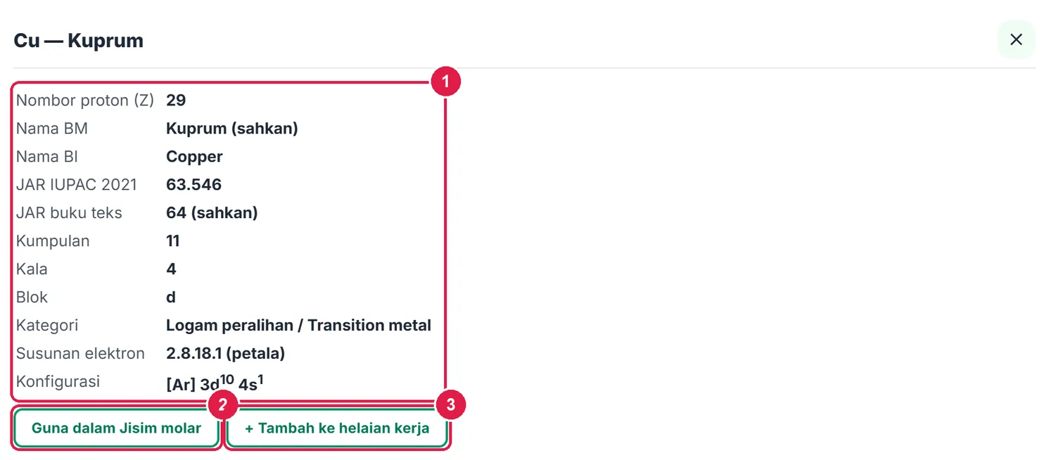 Kalkulator STEM: Kimia, Unit & Helaian Rumus — gambar 2