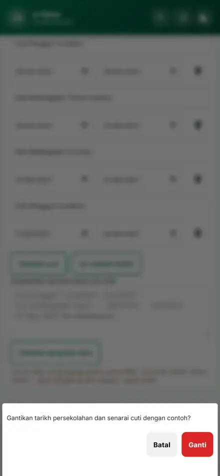 Takwim Pentaksiran Panitia dalam telefon