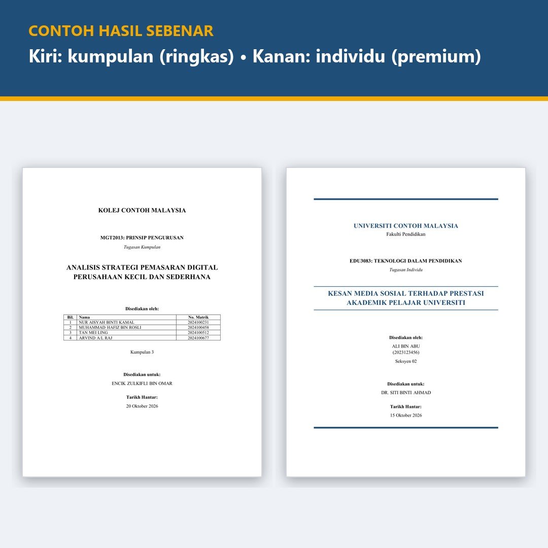 Front Page Assignment / Muka Depan Assignment — gambar 2