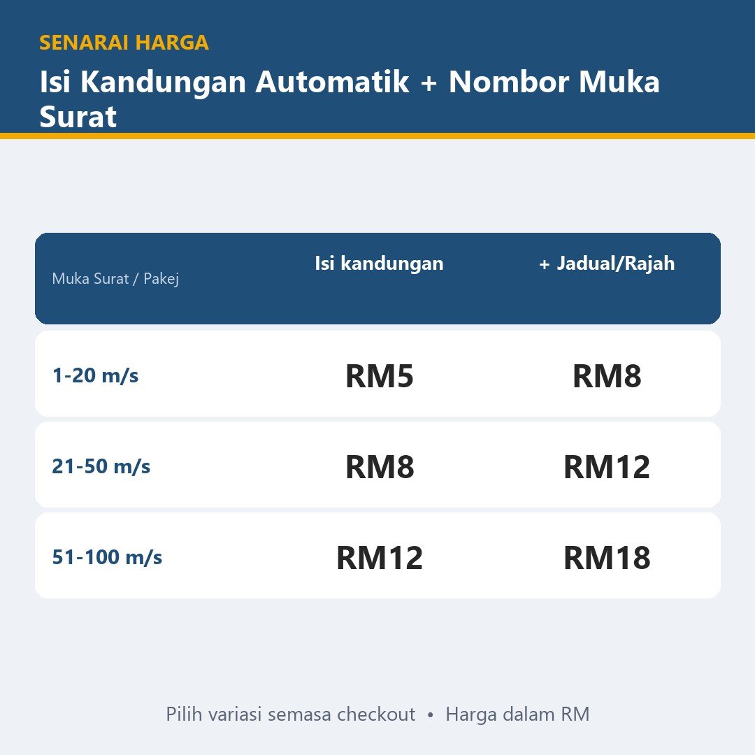 Isi Kandungan Automatik Assignment, Tesis, Folio — gambar 3