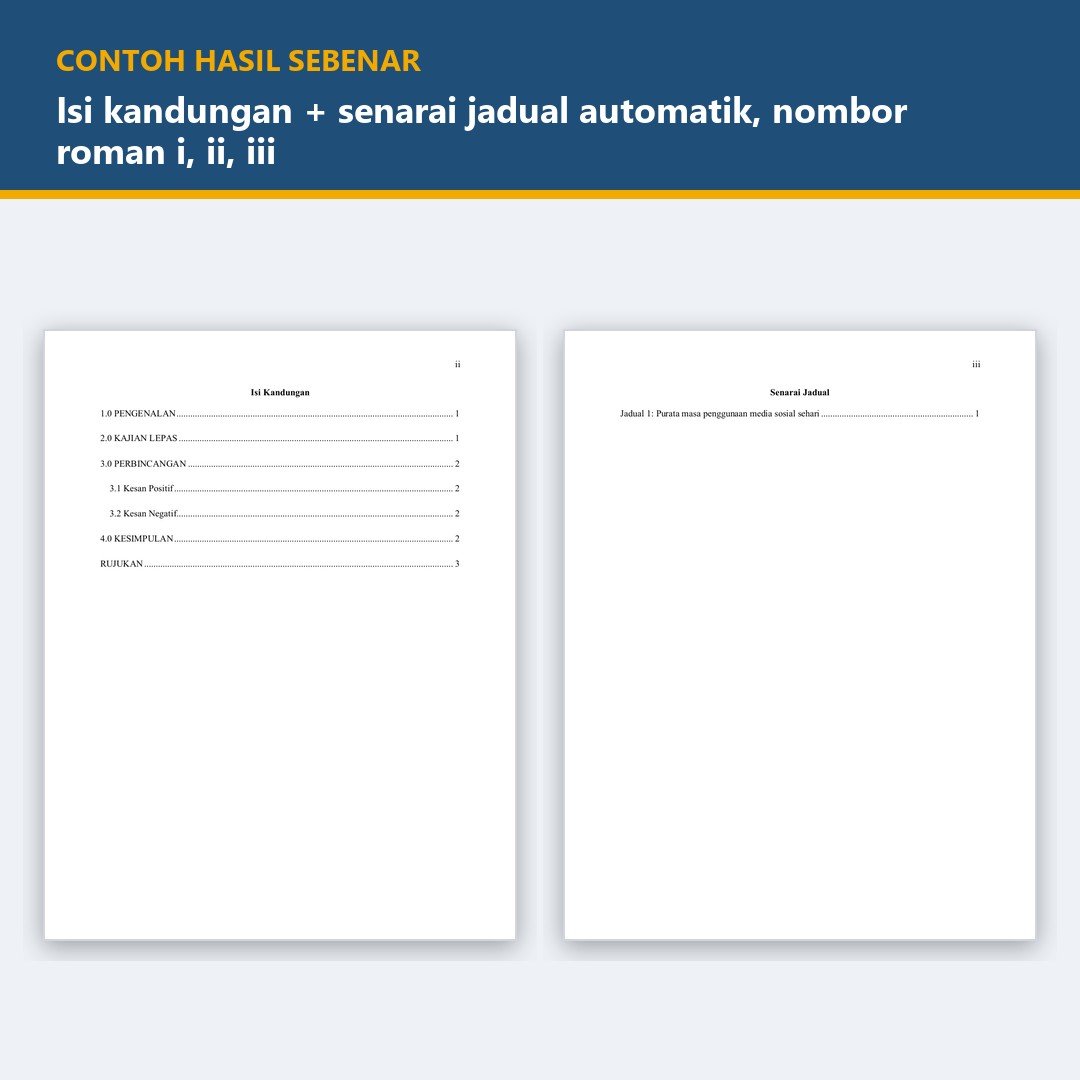Format Laporan Latihan Industri (LI), Format FYP & Format Tesis — gambar 2