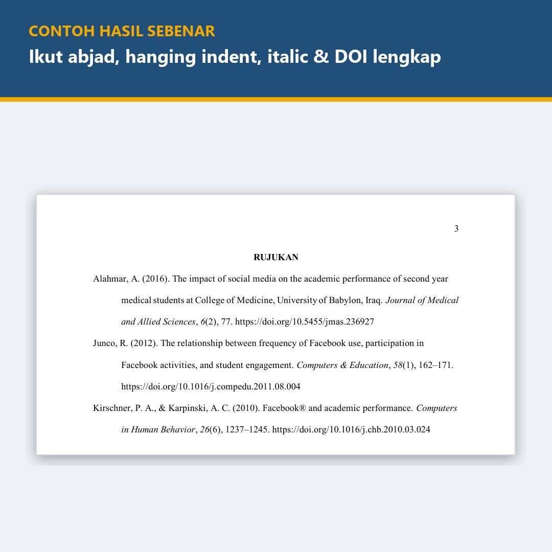 Senarai Rujukan Format APA 7 / Harvard / IEEE — gambar 2