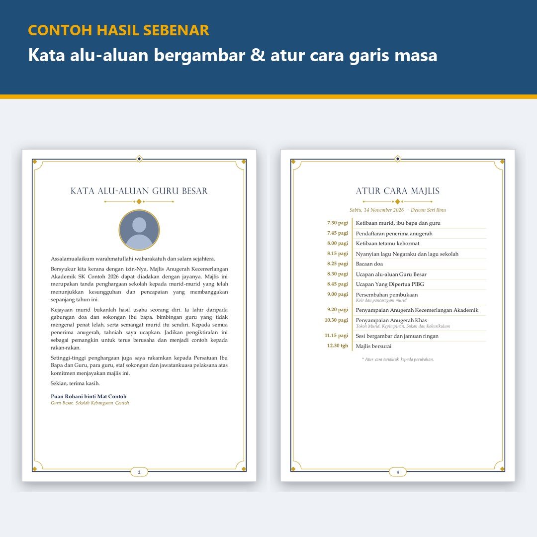 Buku Program Majlis & Aturcara Majlis — gambar 2