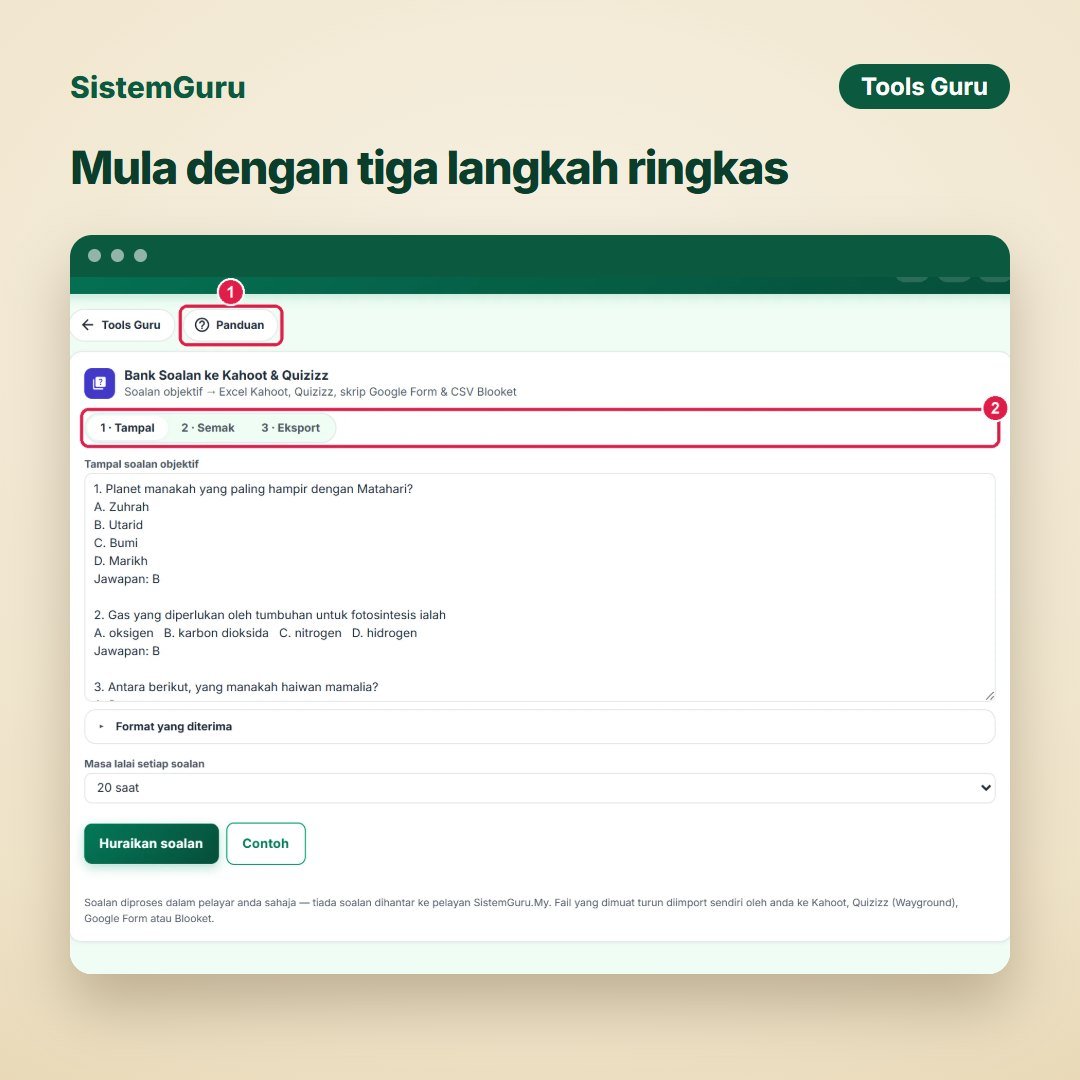 Bank Soalan ke Kahoot & Quizizz — gambar 3