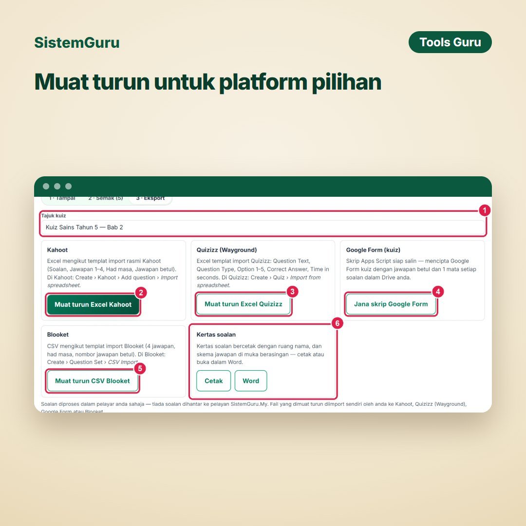 Bank Soalan ke Kahoot & Quizizz — gambar 6