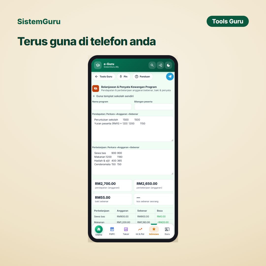 Belanjawan & Penyata Kewangan Program