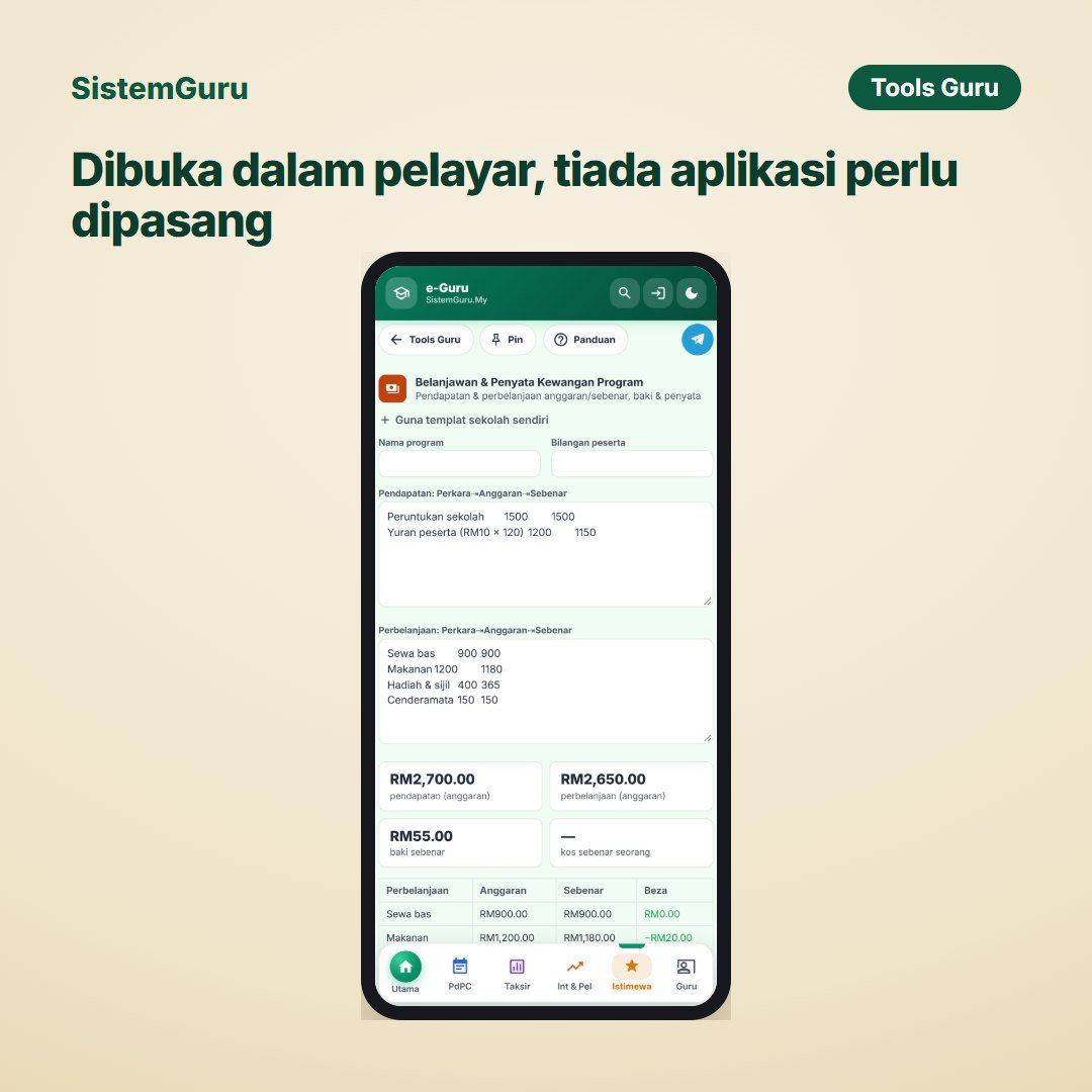 Belanjawan & Penyata Kewangan Program
