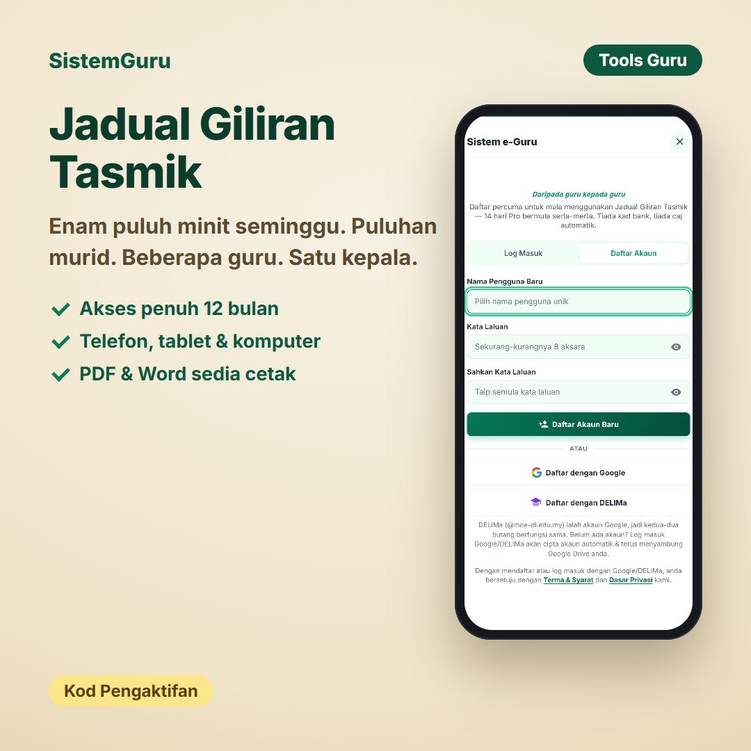 Jadual Giliran Tasmik