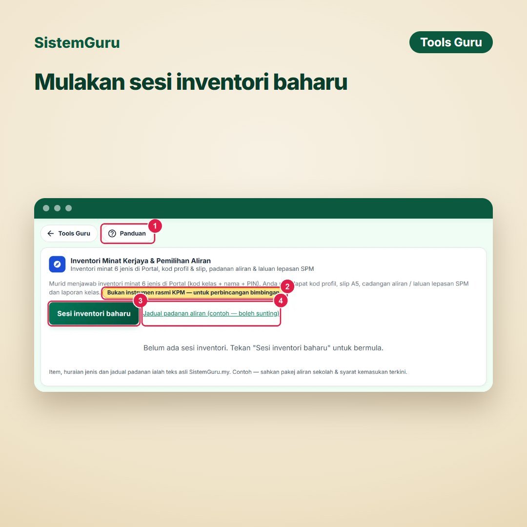 Mulakan sesi inventori baharu
