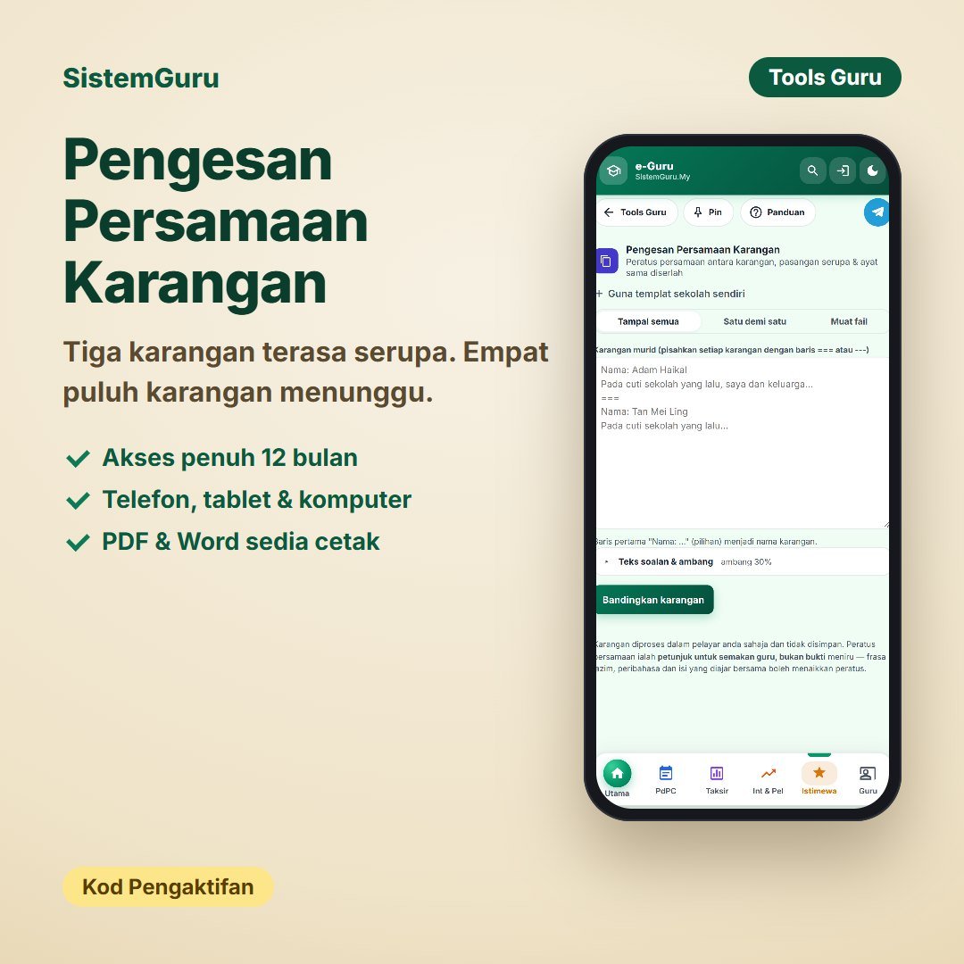 Pengesan Persamaan Karangan