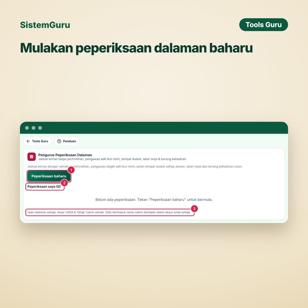 Mulakan peperiksaan dalaman baharu
