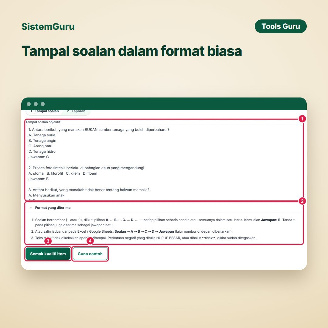 Penyemak Kualiti Item Objektif — gambar 4