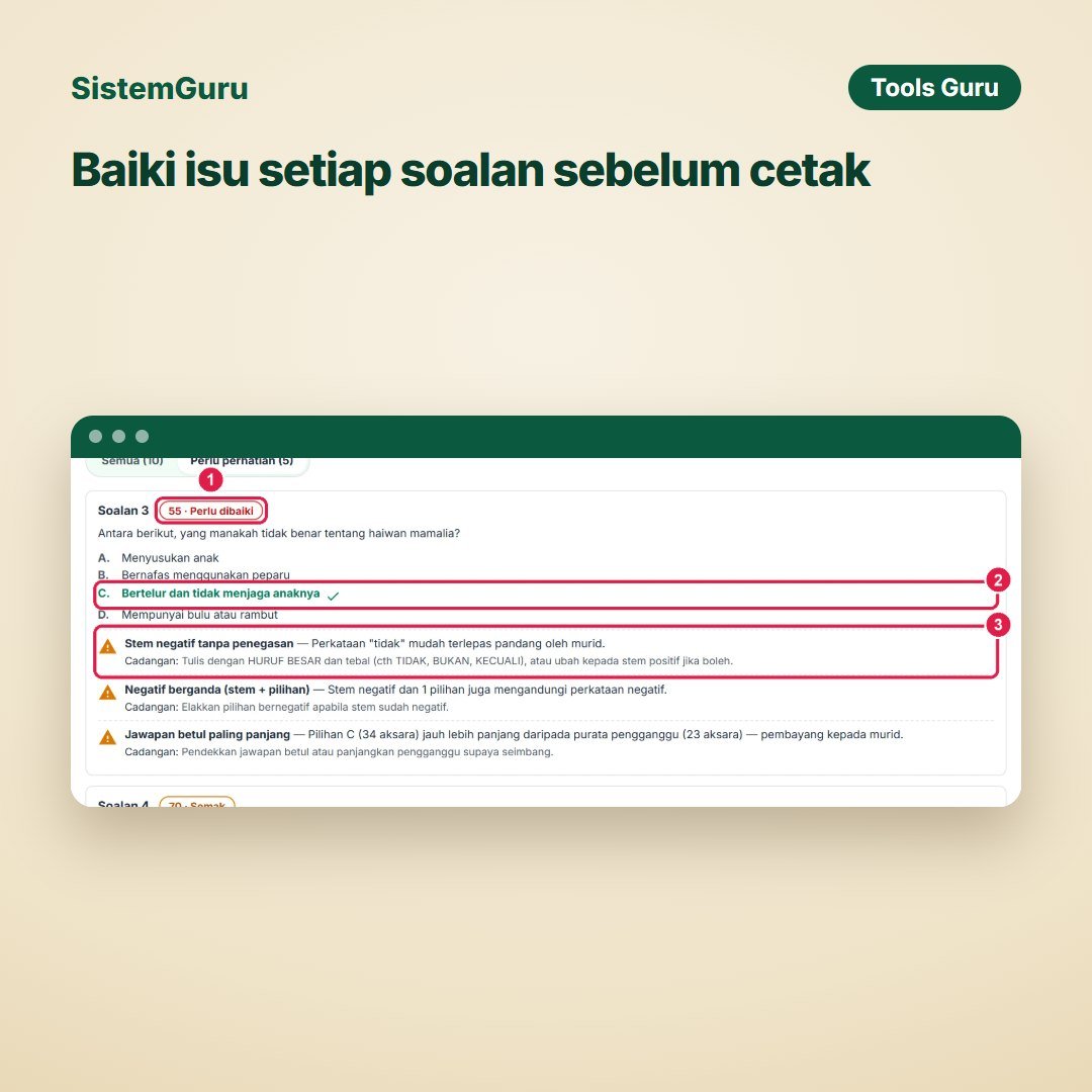 Penyemak Kualiti Item Objektif — gambar 6