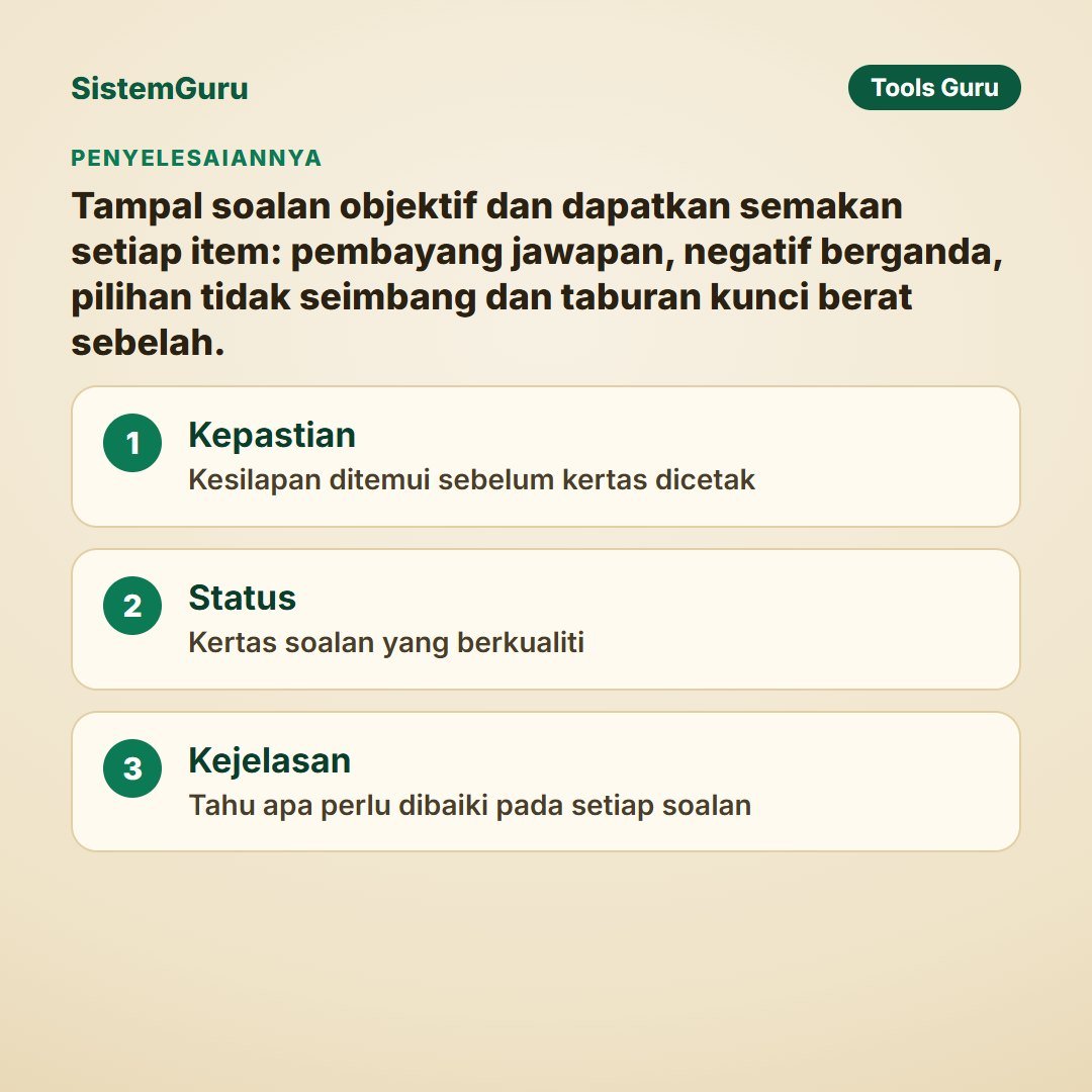 Penyemak Kualiti Item Objektif — gambar 7