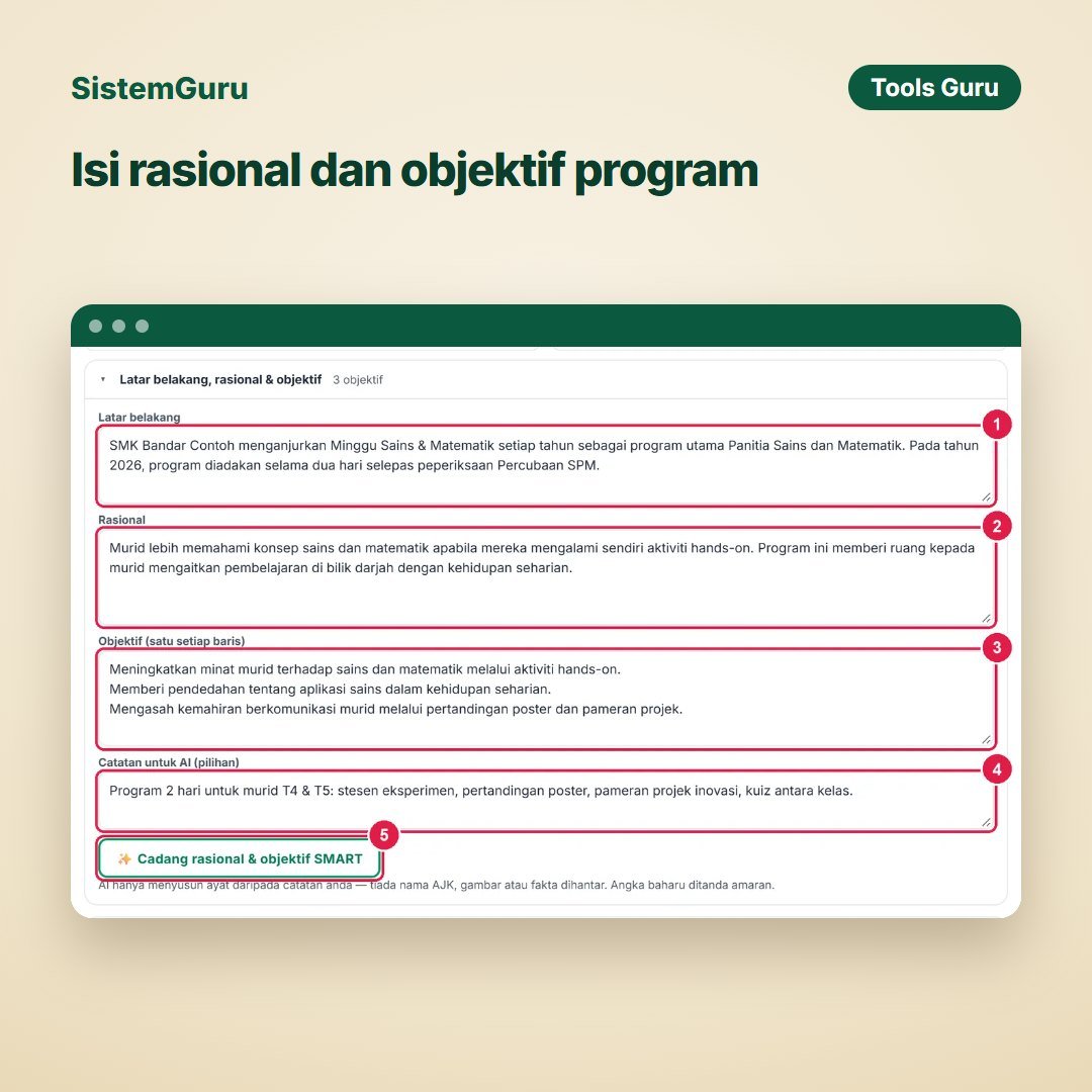 Isi rasional dan objektif program