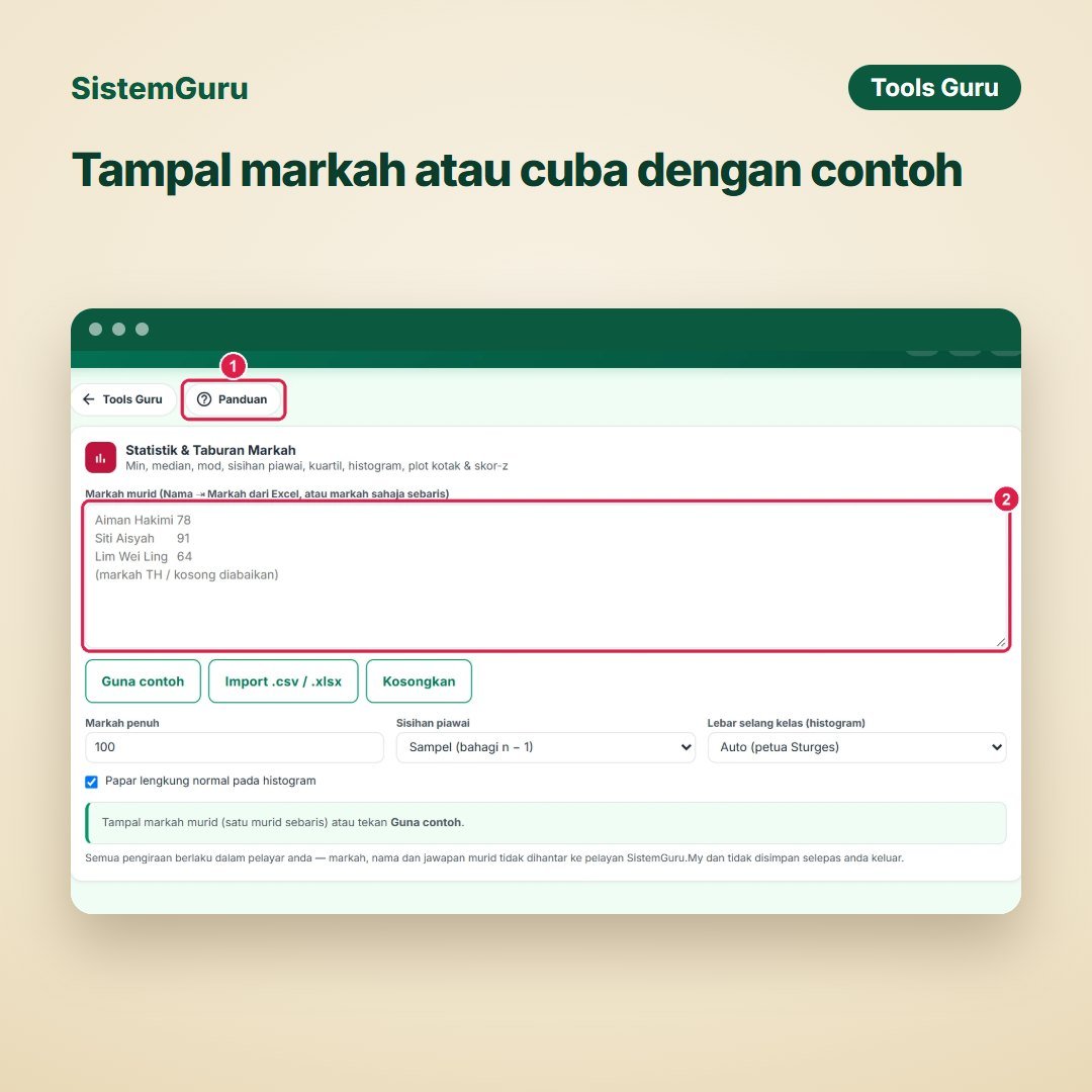 Statistik & Taburan Markah — gambar 3