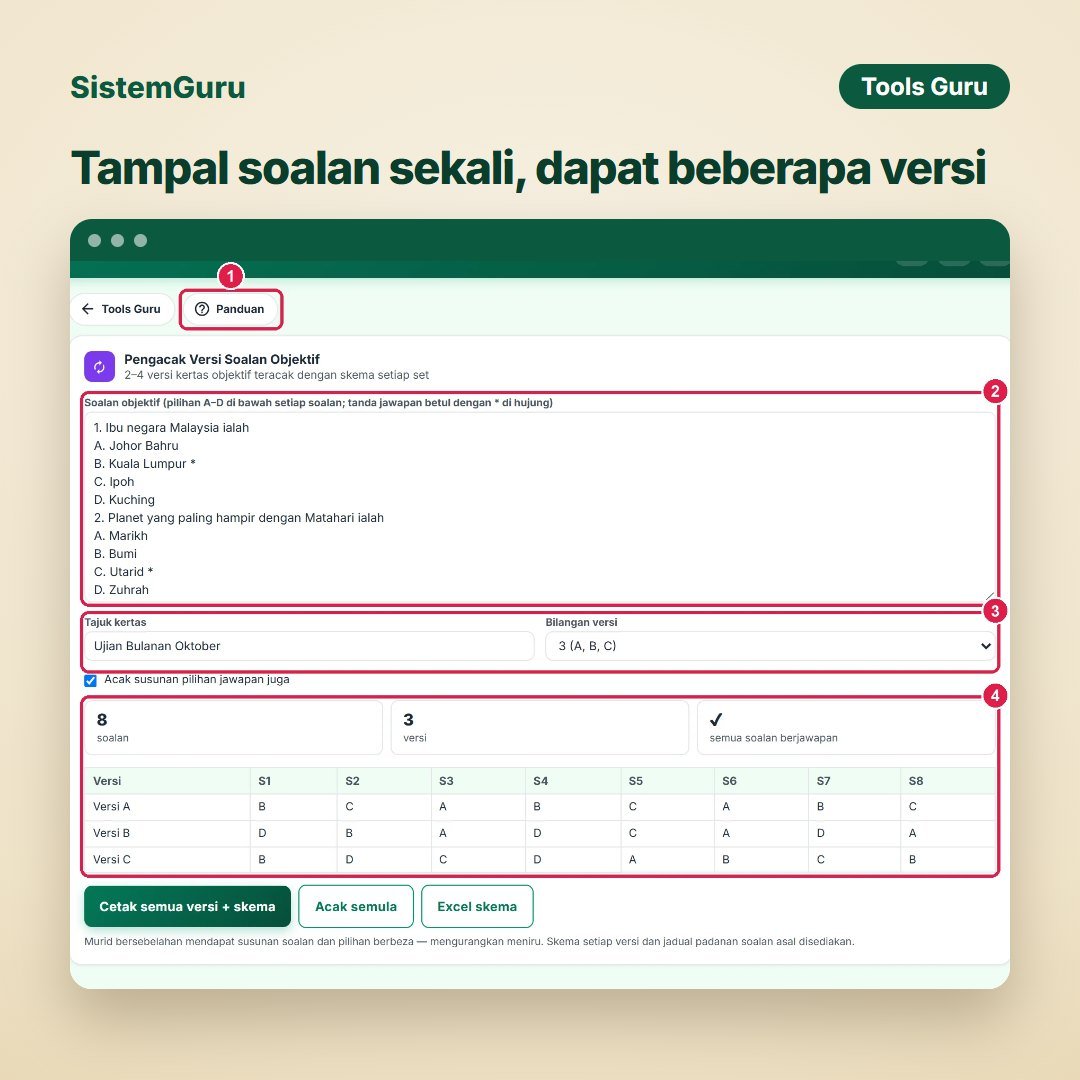 Tampal soalan sekali, dapat beberapa versi