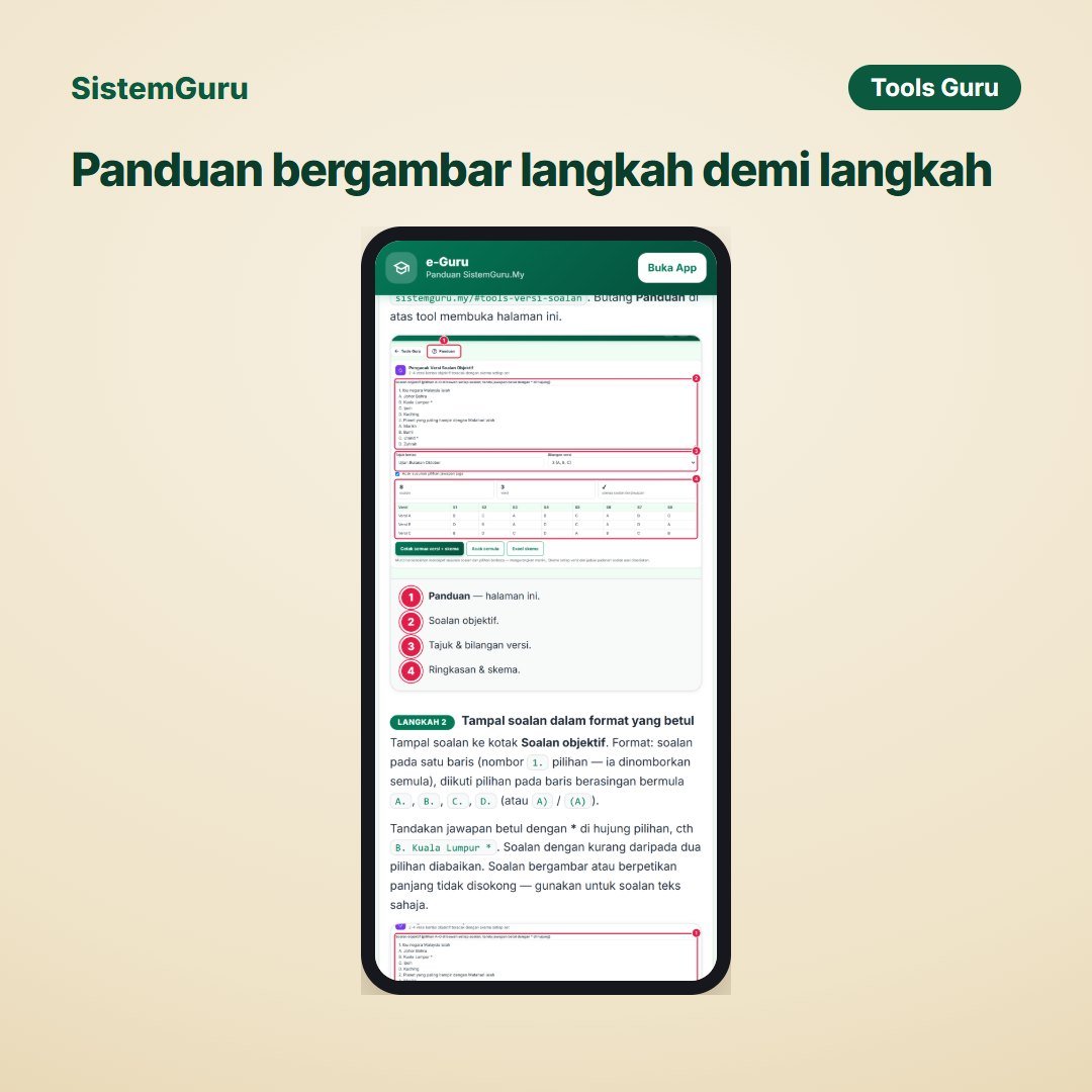 Pengacak Versi Soalan Objektif